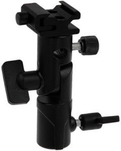 Fotodiox Elite Flash Bracket - Swivel/Tilt Light Stand Head with Umbrella Holder and Cold Shoe Mount