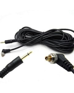DSLRKIT 5M 16ft 3.5mm to Male Flash PC Sync Cable with Screw Lock for Rook RF-16NE RF-603