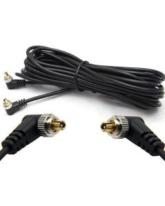 DSLRKIT 5M 16ft Male to Male M-M Flash PC Sync Cable Cord with Screw Lock