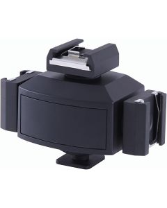 Movo/Micnova Video Accessory Triple Shoe Bracket for Lights, Monitors, Microphones and More
