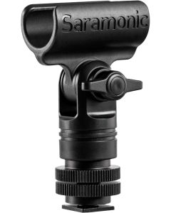 Saramonic SR-SMC1 Shotgun Microphone Mounting Bracket Clip with Cold Shoe, 1/4", 3/8", & 5/8" Threads for Cameras, Tripods, Stands & Boom Poles