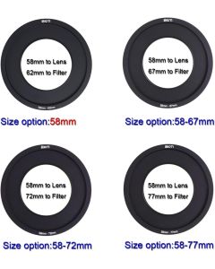 SIOTI 100mm Square Z Series Metal Adapter Ring only Metal Modular Filter Holder (58-77)